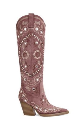 Azalea Wang Aamina Block Boot in Pink at Nordstrom, Size 8.5