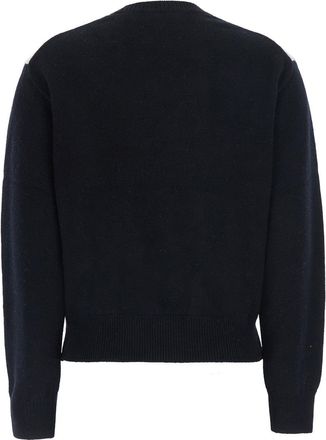 Dunst Argyle Wool Sweater - Black