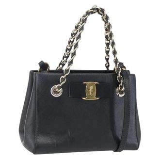 Ferragamo Pre-owned Handbags, female, Black, Size: ONE SIZE Pre-owned Handbag