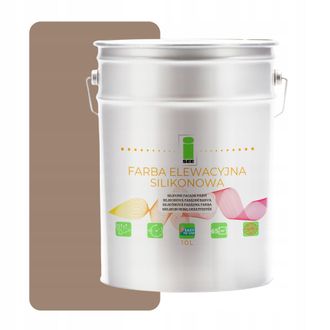 OEM Pintura De Silicona Para Fachadas, Tono Beige Marr&oacute;n Nogal, 10 Litros
