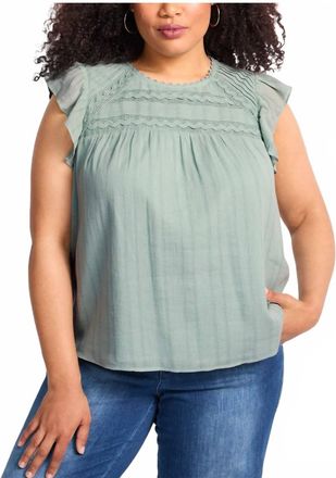 Daniel Rainn Raegan Lace Detail Blouse - Plus In Sage
