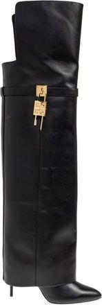 Givenchy Shark Lock Stiletto Over-knee Boots - female - Givenchy - Over-the-Knee Boots - Black - 6 UK - Shoes