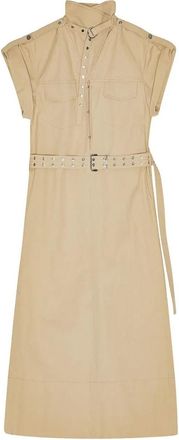 Ganni Classic Summer Suiting Cowl Neck Long Dress