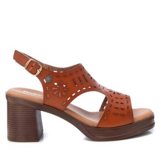 Xti Womens Casual Heeled Sandals In Camel