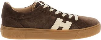 Hogan Brown Suede Leather Skater Sneakers