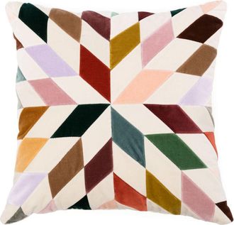 Christina Lundsteen White Nova Colour-Bock Cushion - Unisex - Cotton
