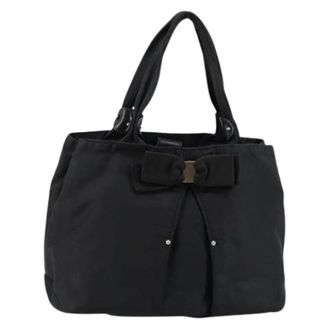 Ferragamo Pre-owned Leather Schoudertas - Dames - Pre-owned - Zwart - Maat: ONE Size Leer