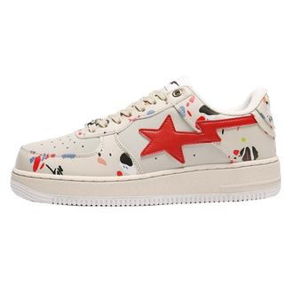 Generic Couple Casual whiteboard Shoes Fashionable Versatile Comfortable Shock Absorbing Outdoor Casual Sneakers (Beige,7.5)