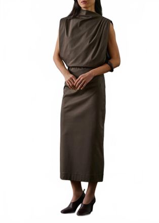 SOEUR Gemma Midi Dress In Marron