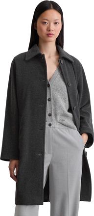 Marc O'Polo Wollmantel MARC OPOLO, Damen, Gr. 42, grau (night grau melange), Obermaterial: 80% Wolle, 20% Polyamid, regular fit ca. Mitte Oberschenkel, M&auml;ntel Wol