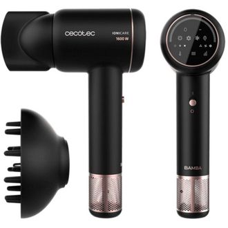 Cecotec Secador Con Motor Digital Brushless Bamba Ionicare Rockstar Ion Touch. 1600 W, Ion Real, Pantalla T&aacute;ctil, Accesorios Con Uni&oacute;n Magn&eacute;tica: Difusor Y Bo