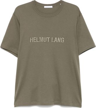 Helmut Lang embroidered-logo T-shirt - Green