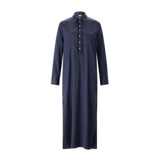 Massimo Alba Shirt Dresses, female, Blue, Size: S Maxi Dresses