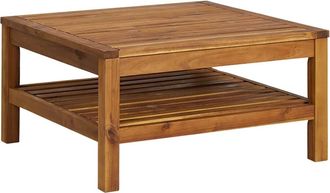 vidaXL Mesa De Centro De Madera Maciza De Acacia 65x65x35 Cm Vidaxl