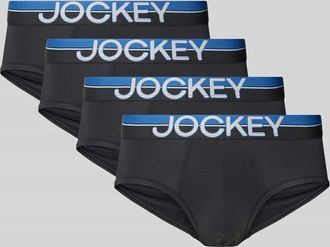 Jockey Slim Fit Slip mit Logo-Stitching im 3er-pack in Black, Gr&ouml;&szlig;e XXL