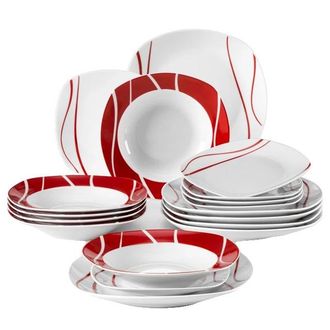 OEM Juego De Vajilla De Porcelana, Dise&ntilde;o Elegante, 18 Piezas