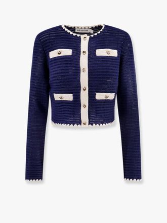 Self Portrait Cardigan in maglia crochet con profili in contrasto - SELF PORTRAIT - gender_Woman