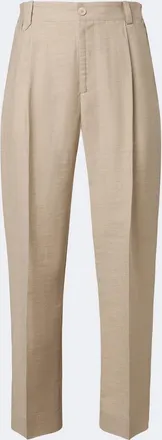 Jacquemus Croisi&egrave;re pleated linen-blend pants