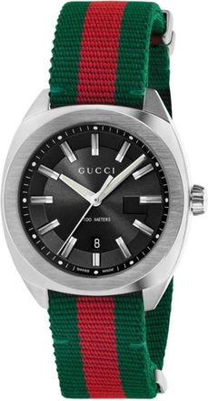 Gucci Accessoires, Heren, Grijs, ONE Size, Nylon, Gg 2570 Horloge