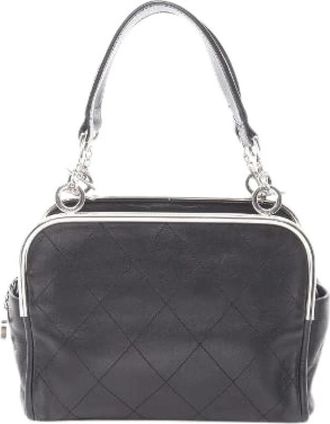 Chanel Pre-owned Matelasse Lamsleer Handtas - Dames - Vintage Handtas - Zwart - ONE Size - Leer - Vintage