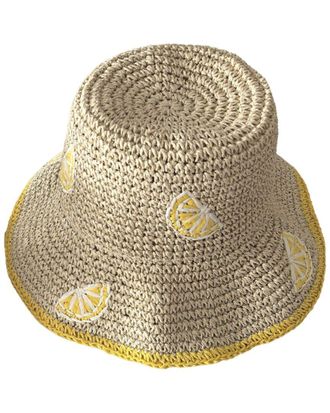 MARCUS ADLER Lemon Straw Bucket Hat