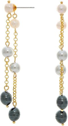 Rivka Friedman 18K Plated 2Mm Pearl Earrings