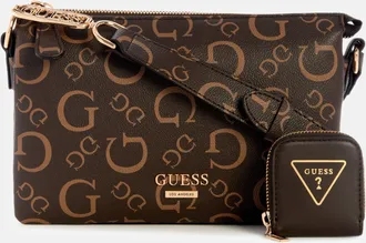 Guess Oona Logo Top-Zip Crossbody