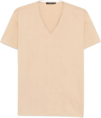 Fabiana Filippi T-shirt met V-hals - Beige