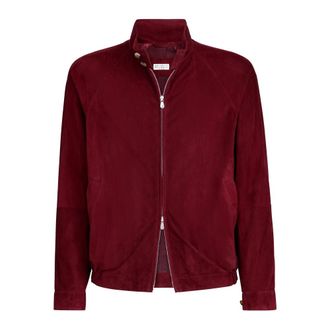 Brunello Cucinelli Stand-collar Suede Jacket
