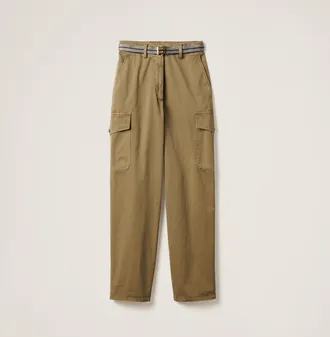 Miu Miu Garment-dyed cotton satin pants