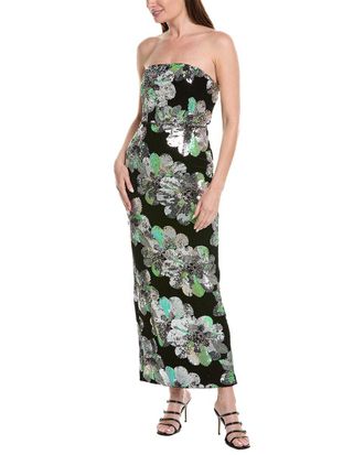 Milly Milly Orion Velvet Floral Sequins Maxi Dress