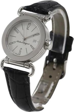 Ferragamo Pre-owned Watches, female, White, Size: ONE SIZE Pre-owned Stainless Steel Watch