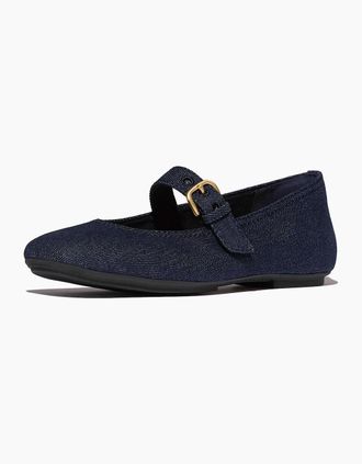 FitFlop Womens Fitflop Delicato Polyester Womens Dark Denim Shoes - Navy - Size: 7