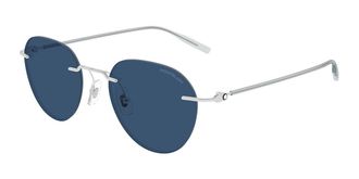 Montblanc MB0428S 004 Mens Sunglasses Silver Size 51