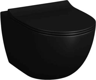 Vitra Wc Suspendido Sin Reborde Sento Negro Mate + Asiento