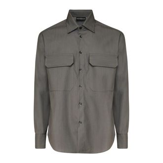 Giuliano Galiano Life Shirt met Italiaanse Kraag - Heren - Casual Overhemden - Grijs - M - Overhemden