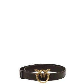 Pinko Pinko - Love Berry H3 Belt - Dames - Accessoires - Bruin - Maat: XS Leer