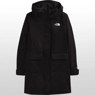 The North Face City Breeze Rain Parka II Jacket Womens Black Windproof UPS1353