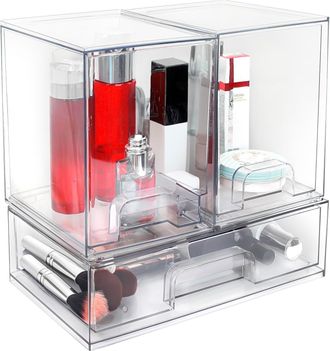 OEM Cajones Deslizantes Transparentes, Grandes Y Apilables, Ideales Para Debajo Del Fregadero, En La Despensa, El Ba&ntilde;o O La Oficina