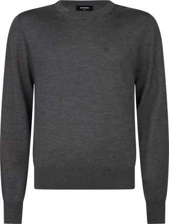 Dsquared2 D2 Upside Down Pullover - - Knitwear - Uomo - Grigio - 2XL