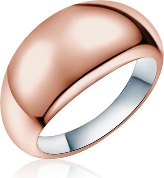 Rafaela Donata Womens Female Sterling Silver Ring - Rose Gold - Size M