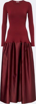 FFORME Catrin jersey and duchesse satin maxi dress