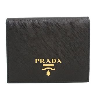 Prada Black Leather Wallet (Bi-Fold) (Pre-Owned)