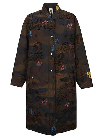 Konrad Womens Petra Camouflage Print Ovesized Coat