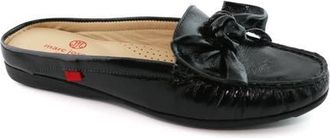 Marc Joseph New York Diane St Slip On Leather Bow Mule in Black Svelte Patent at Nordstrom, Size 6.5