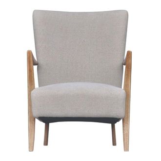 Signature Sill&oacute;n de roble macizo con asiento de lino - l66 cm