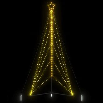 vidaXL &Aacute;rbol De Navidad Led 615 Leds Blanco C&aacute;lido 404,5 Cm Vidaxl