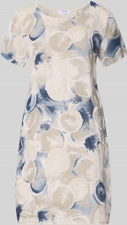 Zabaione Knielanges Kleid mit Rundhalsausschnitt Modell Ca44rla in Beige, Gr&ouml;&szlig;e XXL