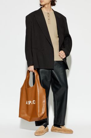 Christophe Lemaire T-shirt With A Crew Neckline, Mens, Beige