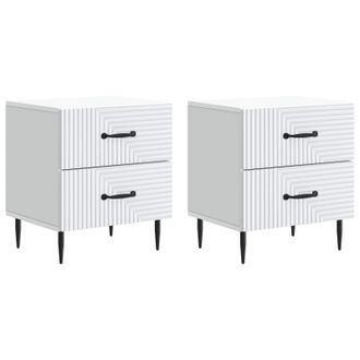vidaXL Armario De Noche 2 Pcs 43 X 34,5 X 47,5 Cm Madera De Ingenier&iacute;a Vidaxl